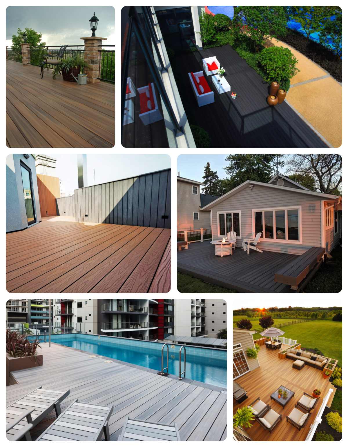 Highly weather resistant co-extruded wpc decking flooring